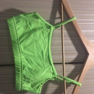 neon green sports bra